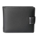 Wholesale Men's Luxury Gift High Quality Litchi grain Genuine Leather Cowhide Short Wallet With Hasp