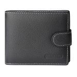 Wholesale Men's Luxury Gift High Quality Litchi grain Genuine Leather Cowhide Short Wallet With Hasp - Image 4