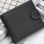Wholesale Men's Luxury Gift High Quality Litchi grain Genuine Leather Cowhide Short Wallet With Hasp - Image 2