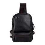 Wholesale Fashion Men Street Style Solid Color Pu Leather One Strap Chestpack - Image 9