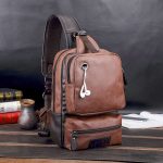 Wholesale Fashion Men Street Style Solid Color Pu Leather One Strap Chestpack - Image 7