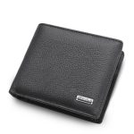 Wholesale Men Solid Color Short Length Fashion Genuine Leather Bifold Wallet - Image 6