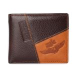 Wholesale Creative Patchwork Design Men Top Grade Genuine Leather Wallet1