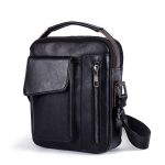 Wholesale Hot Sale Men Fashion Solid Color Good Quality Genuine Leather Crossbody Bag - Image 2