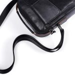 Wholesale Hot Sale Men Fashion Solid Color Good Quality Genuine Leather Crossbody Bag - Image 4