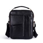 Wholesale Hot Sale Men Fashion Solid Color Good Quality Genuine Leather Crossbody Bag