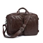 Wholesale Fashion Creative Design Solid Color Top Grade Genuine Leather Men Briefcase - Image 7