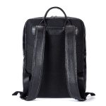 Wholesale Casual Style Men Solid Color Cow Leather Geometric Shape Backpack - Image 4