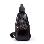 Wholesale Fashion Men Good Quality Genuine Leather Casual Style Chestpack