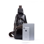 Wholesale Fashion Men Good Quality Genuine Leather Casual Style Chestpack - Image 2