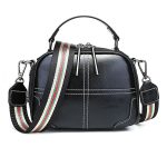 Wholesale Unique Rainbow Color Woven Strap Sewing Design Leather Mini Bag - Image 6