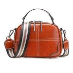Wholesale Unique Rainbow Color Woven Strap Sewing Design Leather Mini Bag - Image 7