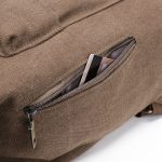 Wholesale Casual Flap Drawstring Pattern Unisex Style Canvas Backpack - Image 4