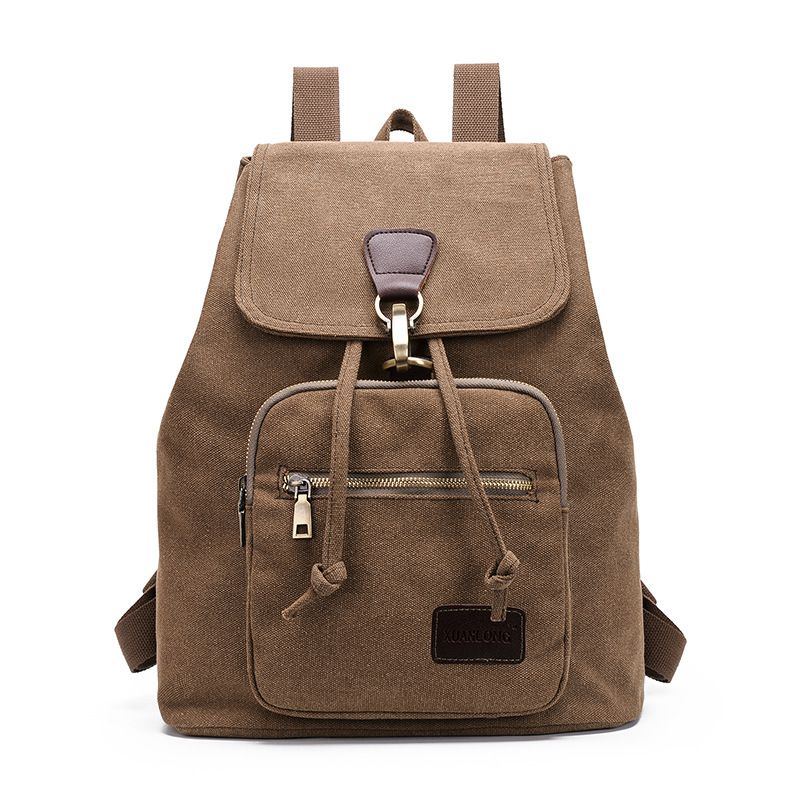 2019062600364340547 Wholesale Casual Large Capacity Unisex Style Durable Canvas Backpack - Image 1