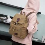 Wholesale Casual Large Capacity Unisex Style Durable Canvas Backpack - Image 13