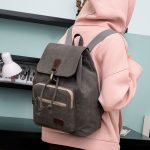 Wholesale Casual Large Capacity Unisex Style Durable Canvas Backpack - Image 11