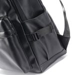 Wholesale Simple Stripe Design Solid Color PU Leather Men Large Capacity Backpack - Image 7