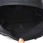 Wholesale Simple Stripe Design Solid Color PU Leather Men Large Capacity Backpack - Image 9