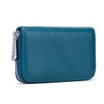Unisex Fashion Solid Color Zipper Design Leather Wallet Card Holder - Image 5
