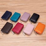 Unisex Fashion Solid Color Zipper Design Leather Wallet Card Holder - Image 3