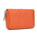 Unisex Fashion Solid Color Zipper Design Leather Wallet Card Holder - Image 6