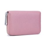 Unisex Fashion Solid Color Zipper Design Leather Wallet Card Holder - Image 9