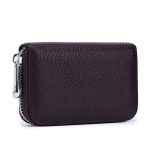 Unisex Fashion Solid Color Zipper Design Leather Wallet Card Holder - Image 4