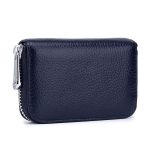 Unisex Fashion Solid Color Zipper Design Leather Wallet Card Holder - Image 8