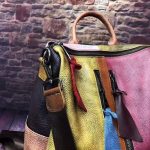 Wholesale Retro Style Women Fashion Blocking Color Patchwork Design Backpack - Image 5