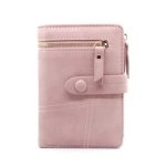 Women Simple Plain Color Zipper Decor PU Hasp Wallet - Image 8