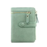 Women Simple Plain Color Zipper Decor PU Hasp Wallet - Image 10