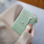 Women Simple Plain Color Zipper Decor PU Hasp Wallet - Image 11