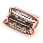 Hot Sale Women Unique Design Solid Color Hasp PU Phone Holder Wallet - Image 2