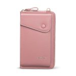 Hot Sale Women Unique Design Solid Color Hasp PU Phone Holder Wallet - Image 7