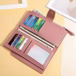 Fashion Women Jelly Color Long Length PU Trifold Zipper Pattern Wallet - Image 2
