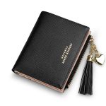 New Arrival Small Size Women Simple Letters Print Tassel Wallet - Image 2