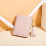 New Arrival Small Size Women Simple Letters Print Tassel Wallet - Image 5