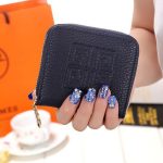 Solid Color Unique Embossing Design Women Mini Size PU Wallet - Image 9