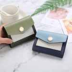 Sweet Women Color Block Hasp Pattern PU Trifold Wallet - Image 2
