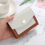 Sweet Women Color Block Hasp Pattern PU Trifold Wallet - Image 3