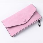 Plain Matte PU Vintage Ultra-thin Pattern Women Hasp Zipper Purse - Image 7