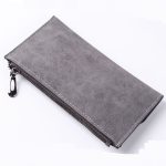 Plain Matte PU Vintage Ultra-thin Pattern Women Hasp Zipper Purse - Image 4