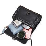 Women Lozenge Pattern Chain Genuine Leather Messenger Bags - Image 10