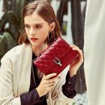 Women Lozenge Pattern Chain Genuine Leather Messenger Bags - Image 6