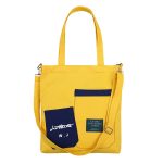 Wholesale Block Color Large Capacity Canvas Zipper Shoulder Bag - Image 2