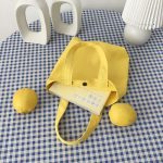 Wholesale Women Simple Solid Color Canvas Handle Bag - Image 24