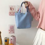 Wholesale Women Simple Solid Color Canvas Handle Bag - Image 18