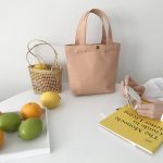 Wholesale Women Simple Solid Color Canvas Handle Bag - Image 22