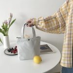 Wholesale Women Simple Solid Color Canvas Handle Bag - Image 11