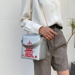 Wholesale Women Unique Tower Print Crossbody Square Bag - Image 13